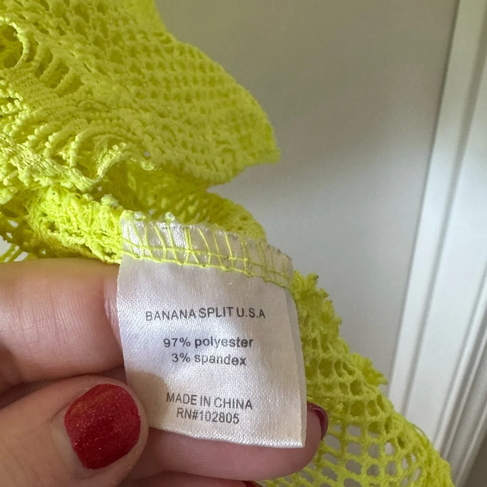 Banana Split Crochet Racerback Swim Coverup